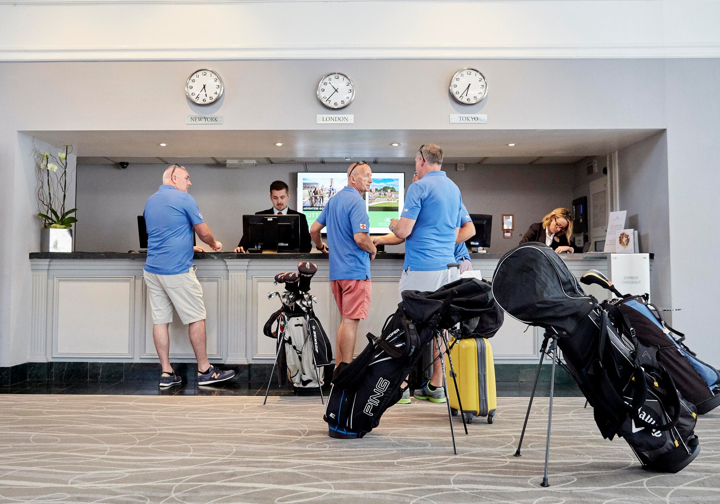 Golfers at Coldra Court Hotel