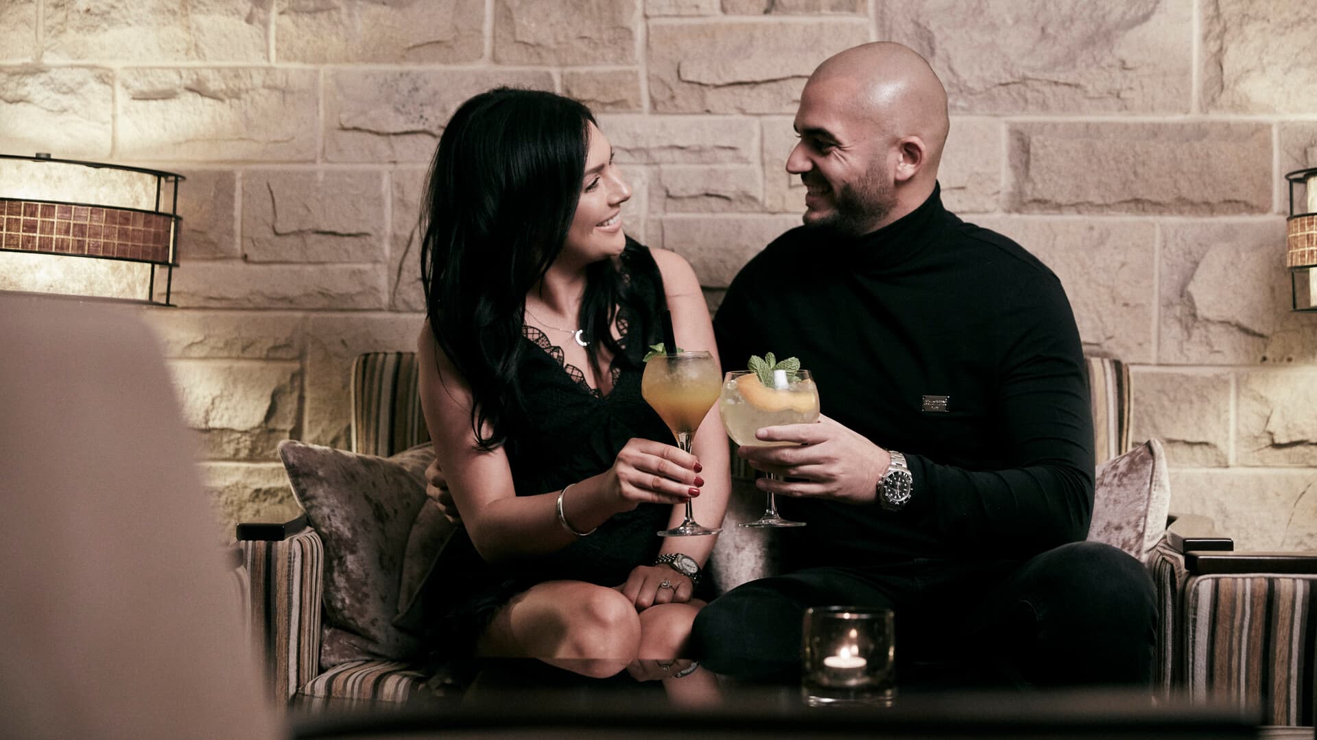 Couples Enjoying Drinks in The Signature Lounge at the Celtic Manor Resort