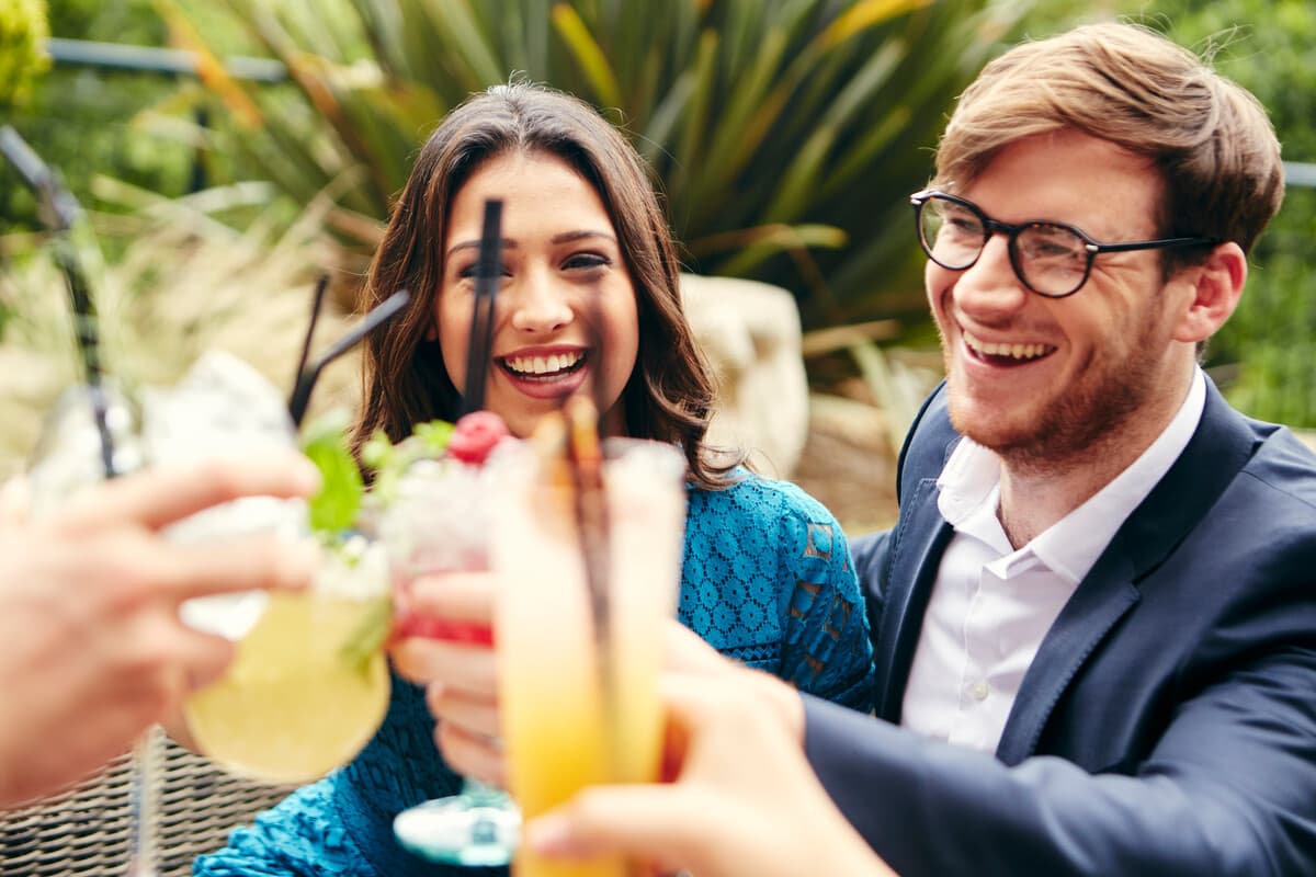 Couples Drinks on the Terrace