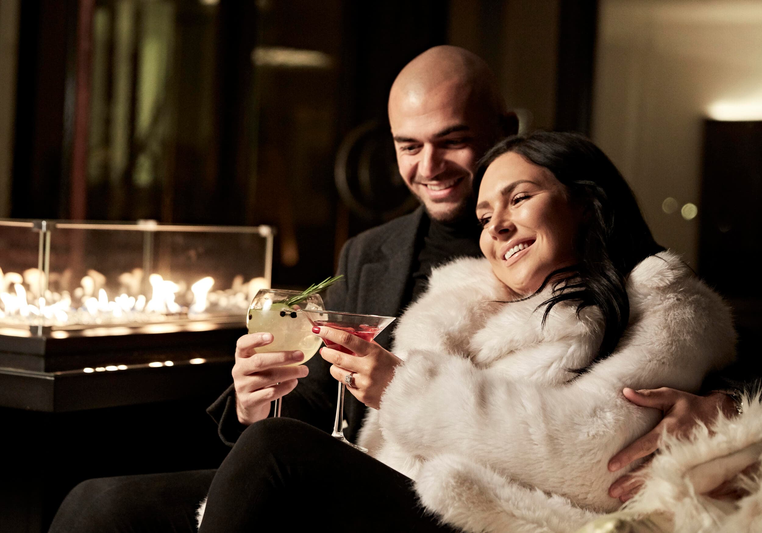 Couple with Drinks at The Mulberry Bar Terrace