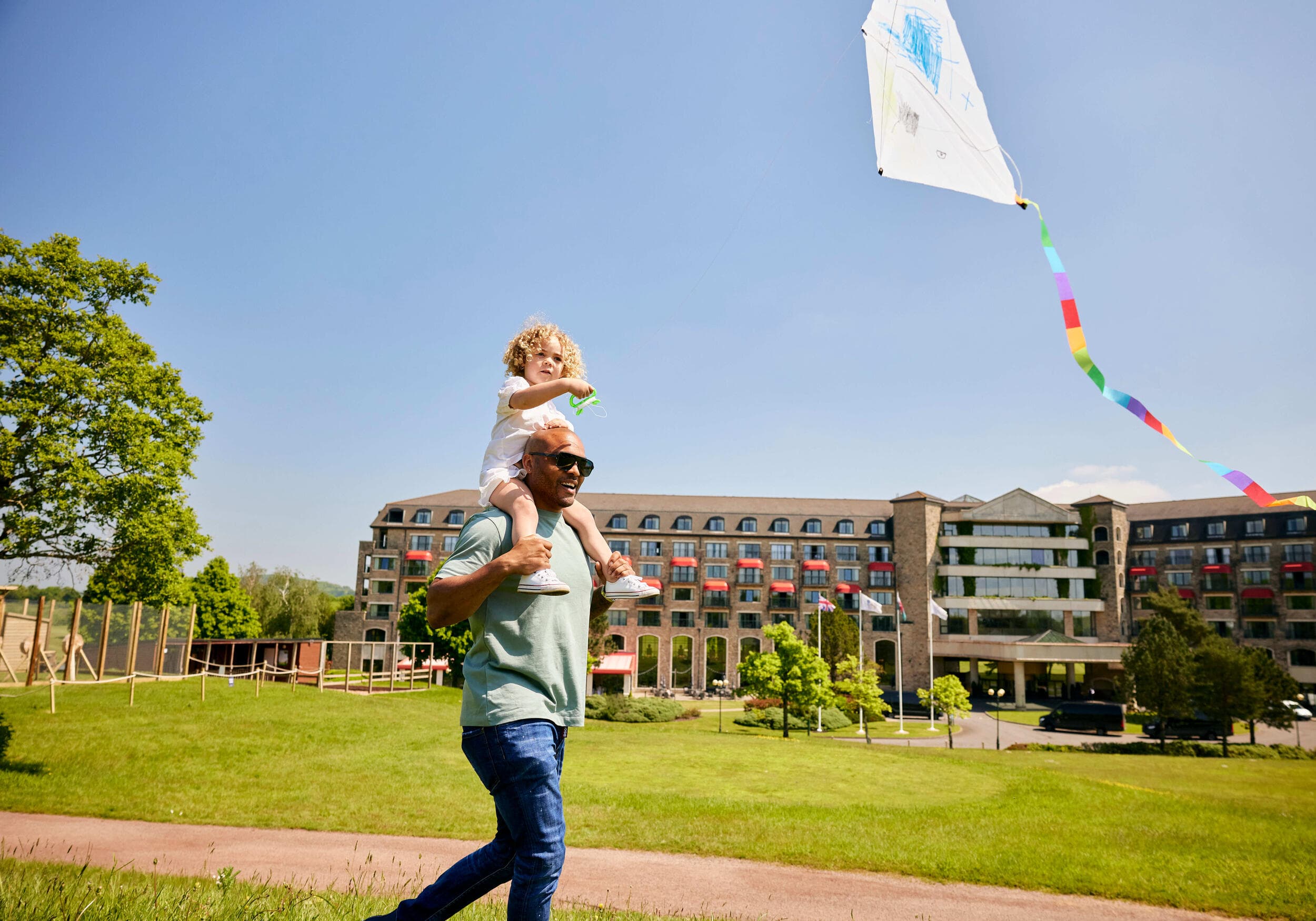 Outdoor Walk on Resort Grounds