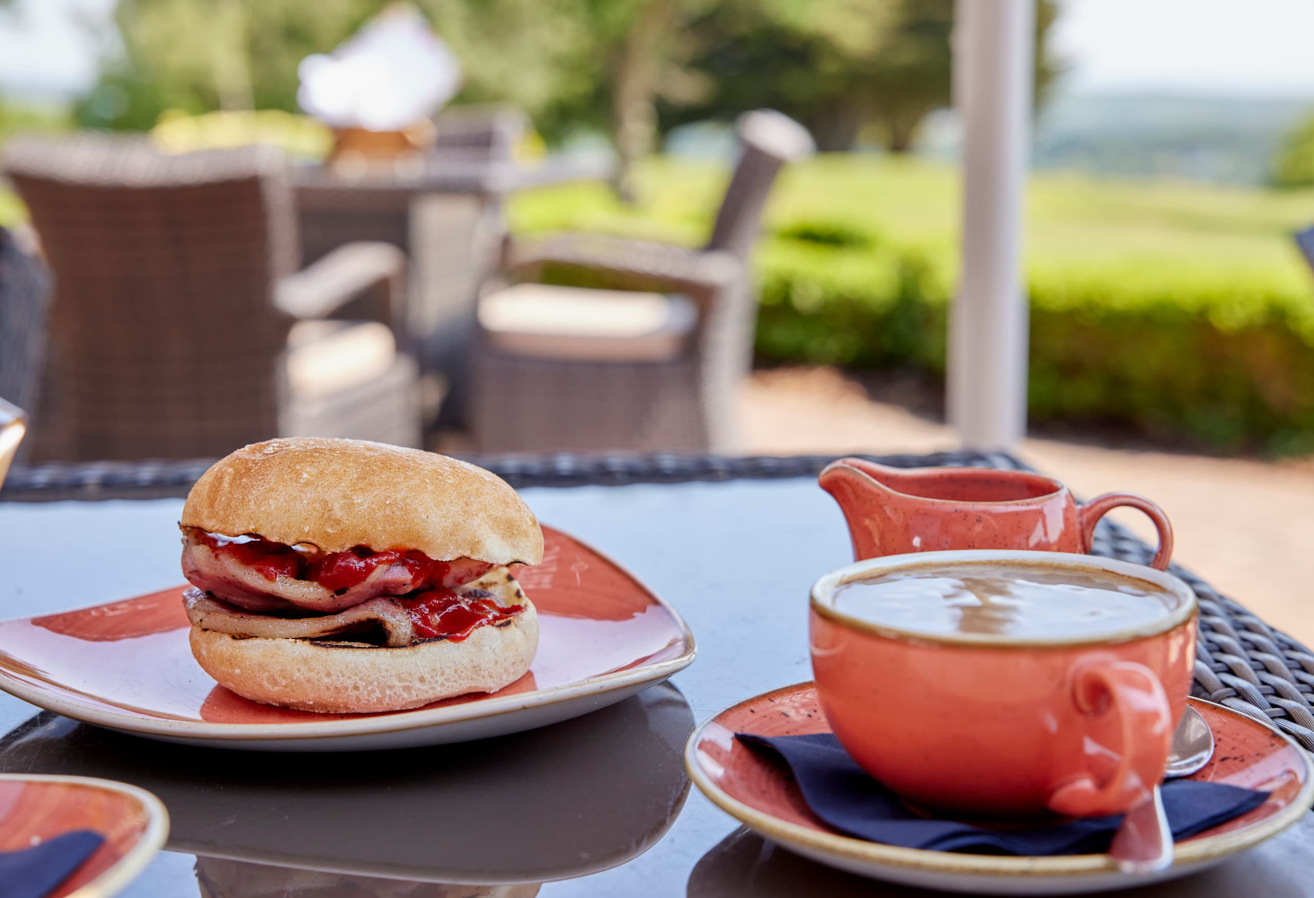 Hot Drink and Bacon Roll Before Round of Golf