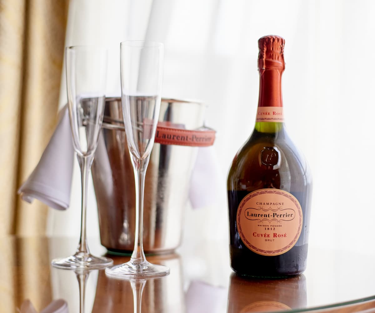 Bottle of Rose Champagne